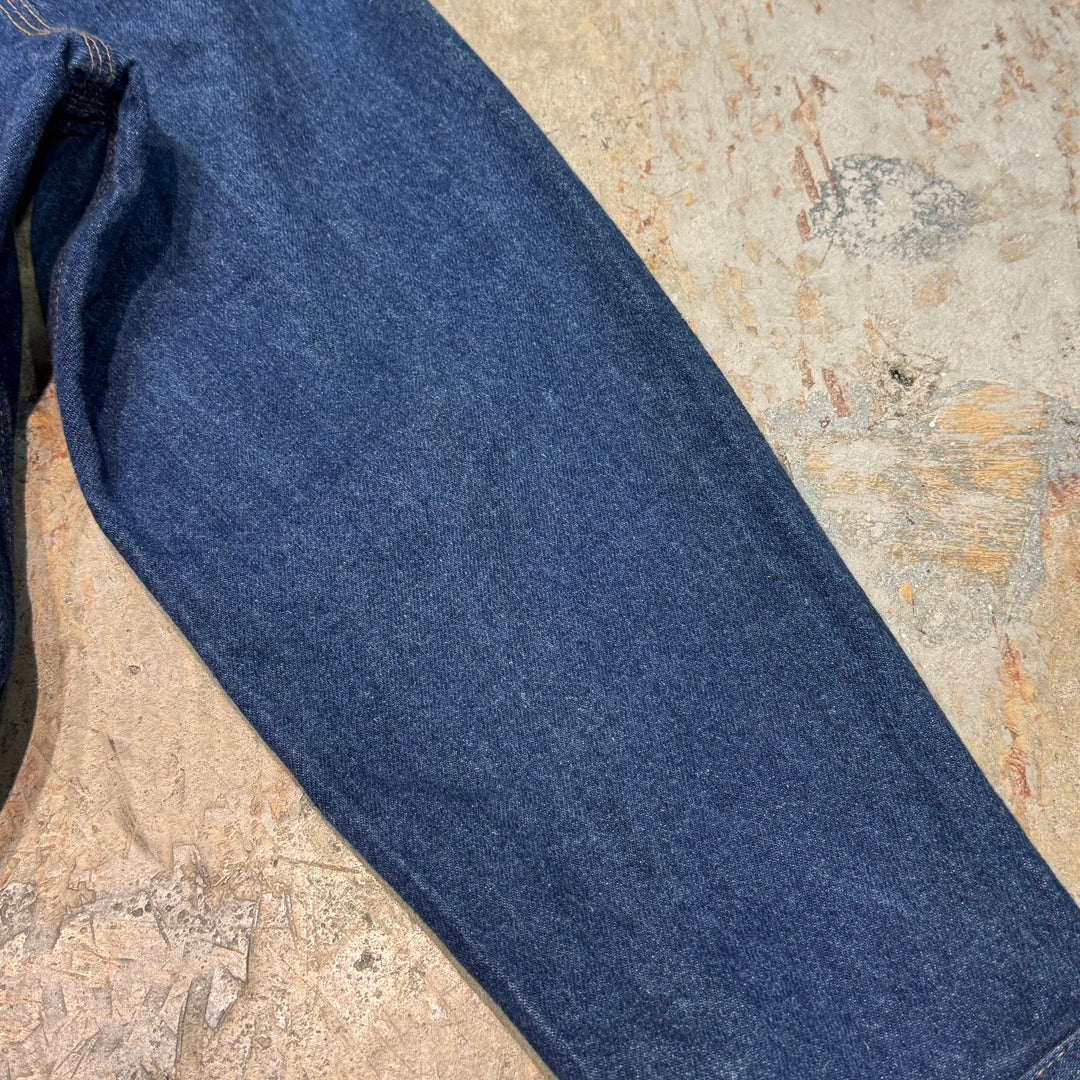Used clothing Made in USA 80's~ carhartt/ Carhartt/ Jean jacket/ Denim/ Equivalent to size XL