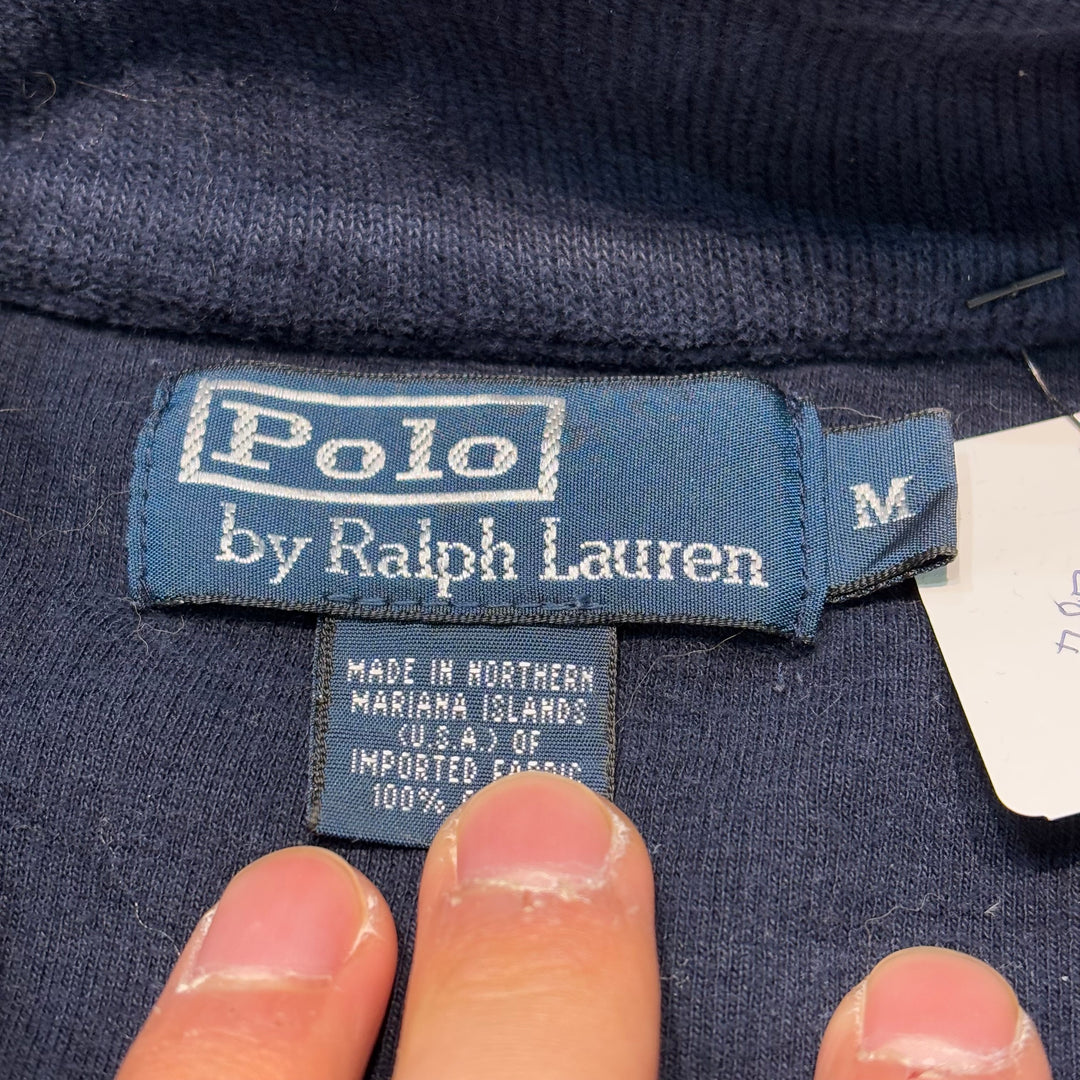 Used clothing 90's ~ POLO by Ralph Lauren/ Polo Ralph Lauren/ Half zip knit sweater/ Size M