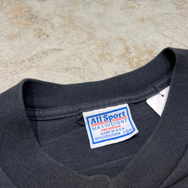 古着 USA製 90's ベティ・ペイジ / love hurts / ヴィンテージ シングルステッチ プリントTシャツ/サイズL