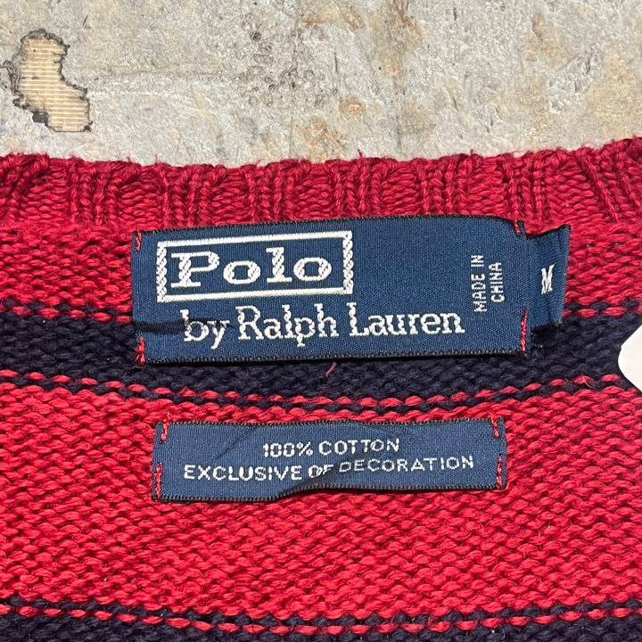 Ralph Lauren/ Polo Ralph Lauren/ Crew Neck Knit Sweater/ Border/ Size M의 빈티지 폴로