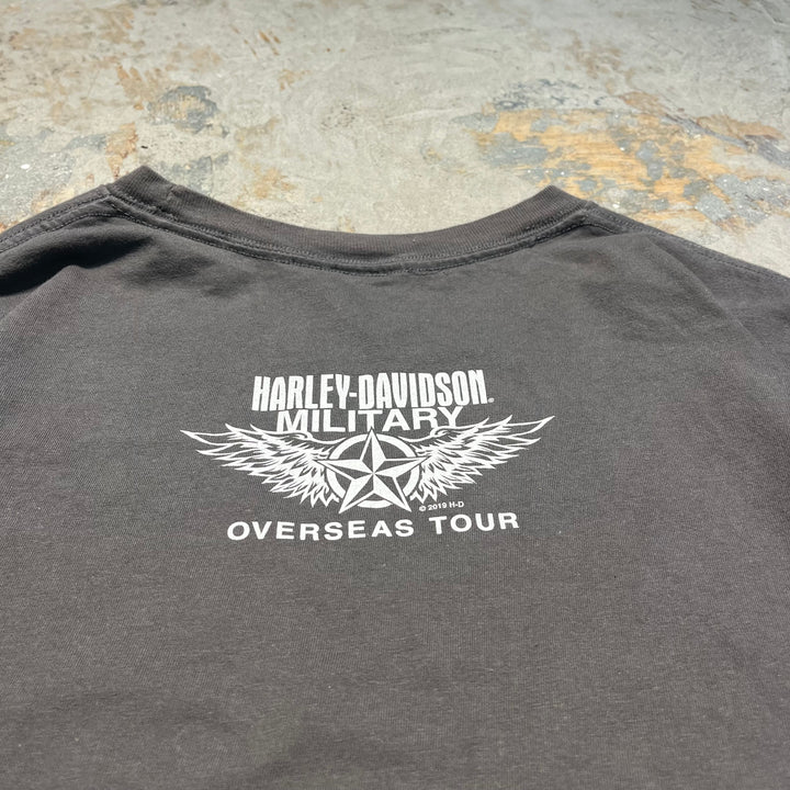 Used clothing Harley-Davidson / MILITARY / OVERSEAS TOUR / Printed T-shirt / Equivalent to size XL