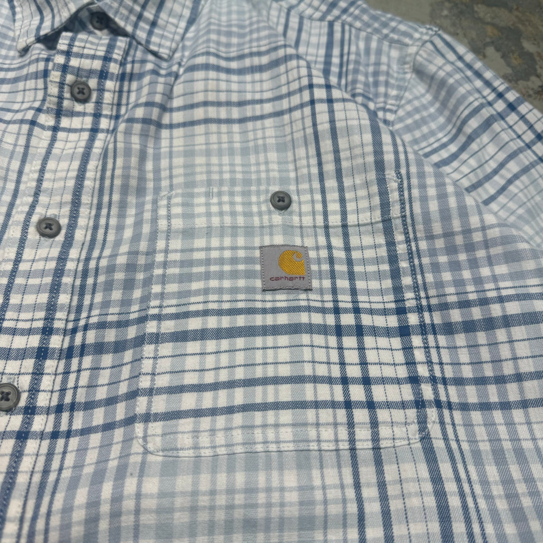 Used clothing carhartt/Carhartt/Button-down short sleeve shirt/Checked pattern/Size XL