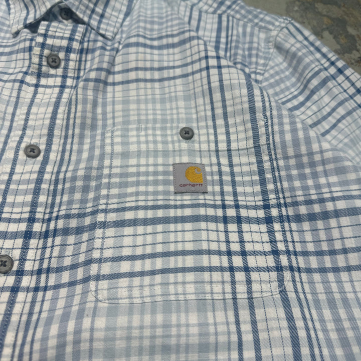 Used clothing carhartt/Carhartt/Button-down short sleeve shirt/Checked pattern/Size XL