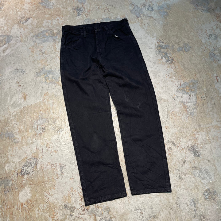 #4765 Used clothes RUSTLER/Black Denim Pants/Black Denim Pants/Size 34 x 30