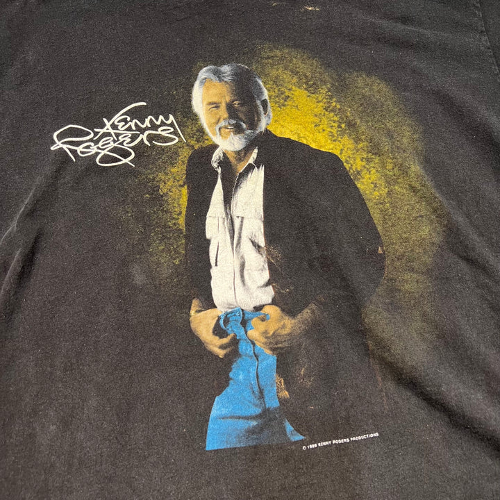 古着 USA製 89's ケニー・ロジャース / ヴィンテージ シングルステッチ プリントTシャツ/サイズXL
