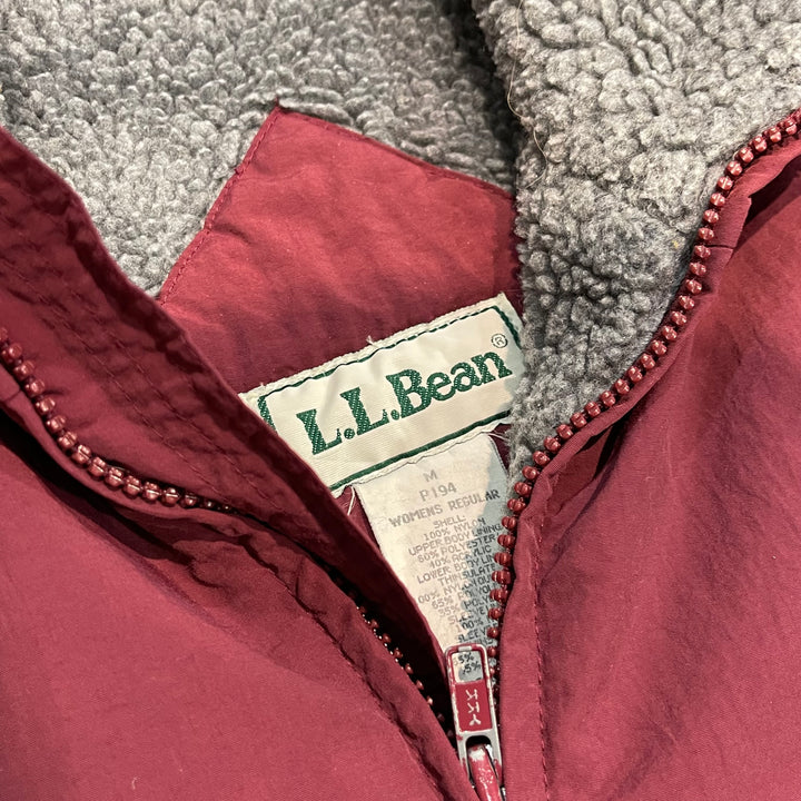 #3721 Used clothing 80's~90's L.L.Bean /Nylon Jacket /Padded nylon jacket / Fleece lining / Size M