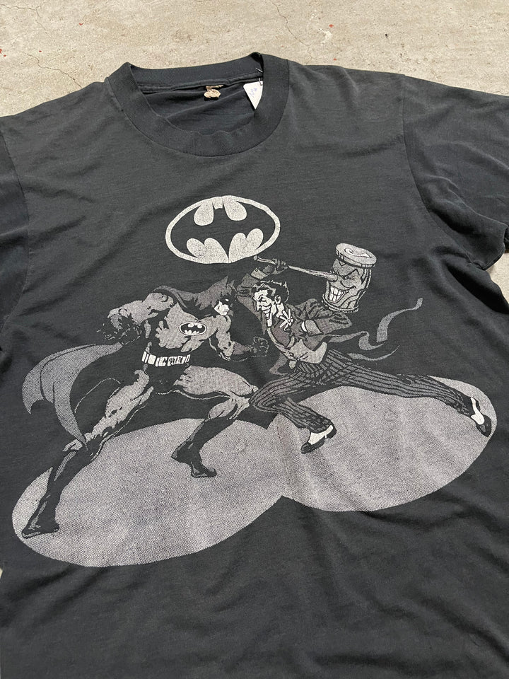 #MA64 빈티지 배트맨 대 조커 팝 아트/빈티지 싱글 스티치 프린트 티셔츠/크기 M