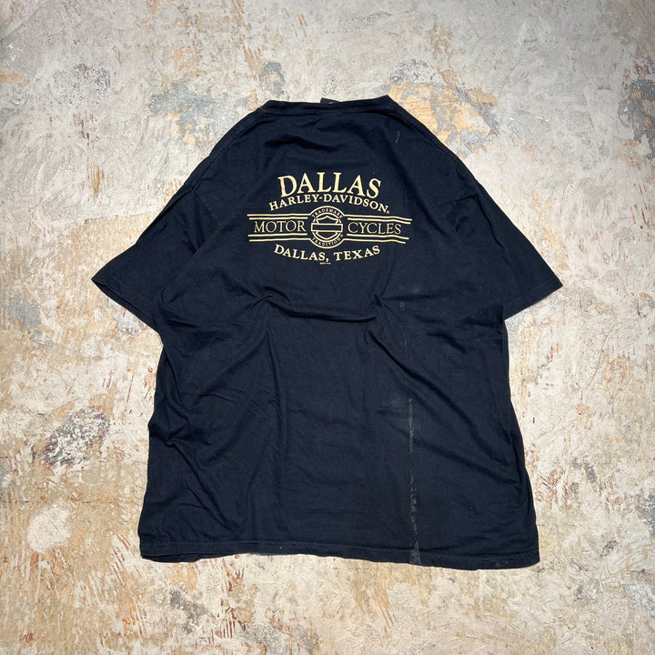 二手衣服Harley-Davidson/哈雷戴维森/德克萨斯州达拉斯商店/印花T恤/尺寸2xl