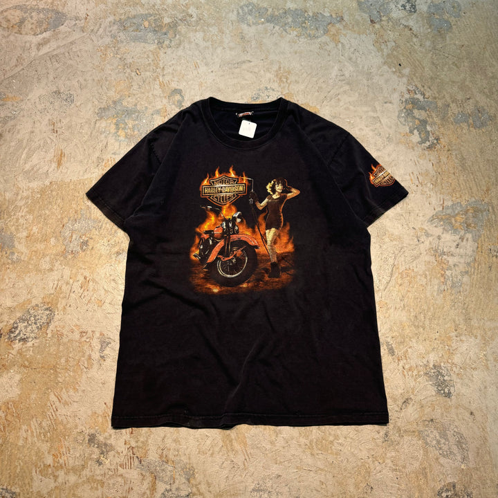 古着 USA製 Harley-Davidson/ハーレーダビッドソン/ プリントTシャツ/ サイズXL-XXL相当