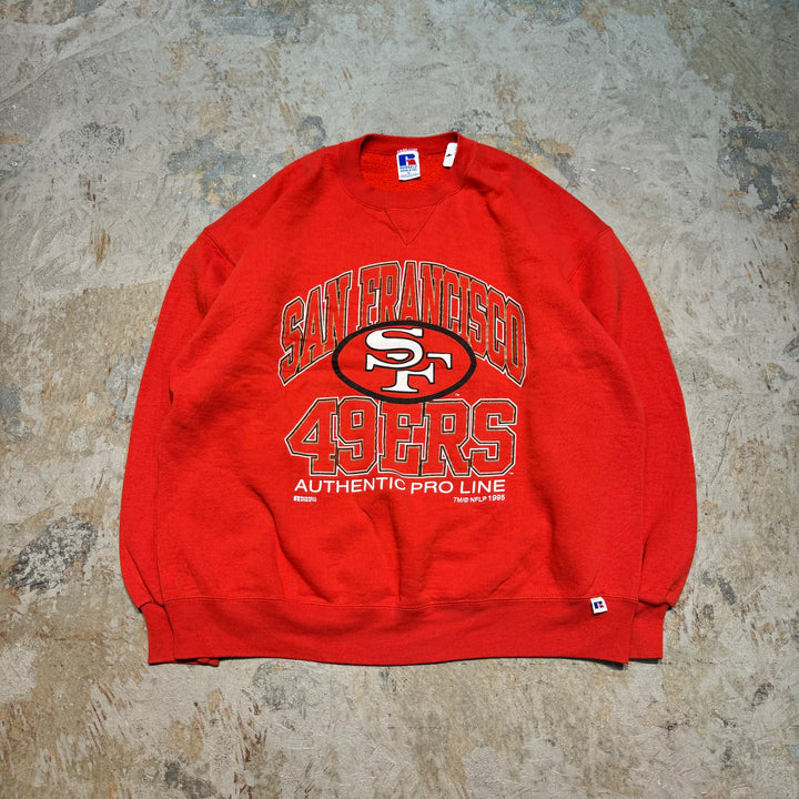 旧衣服90's /USA制造/ RUSSELL / RUSSELL /旧金山49ers / NFL/ crunexwet /尺寸XL