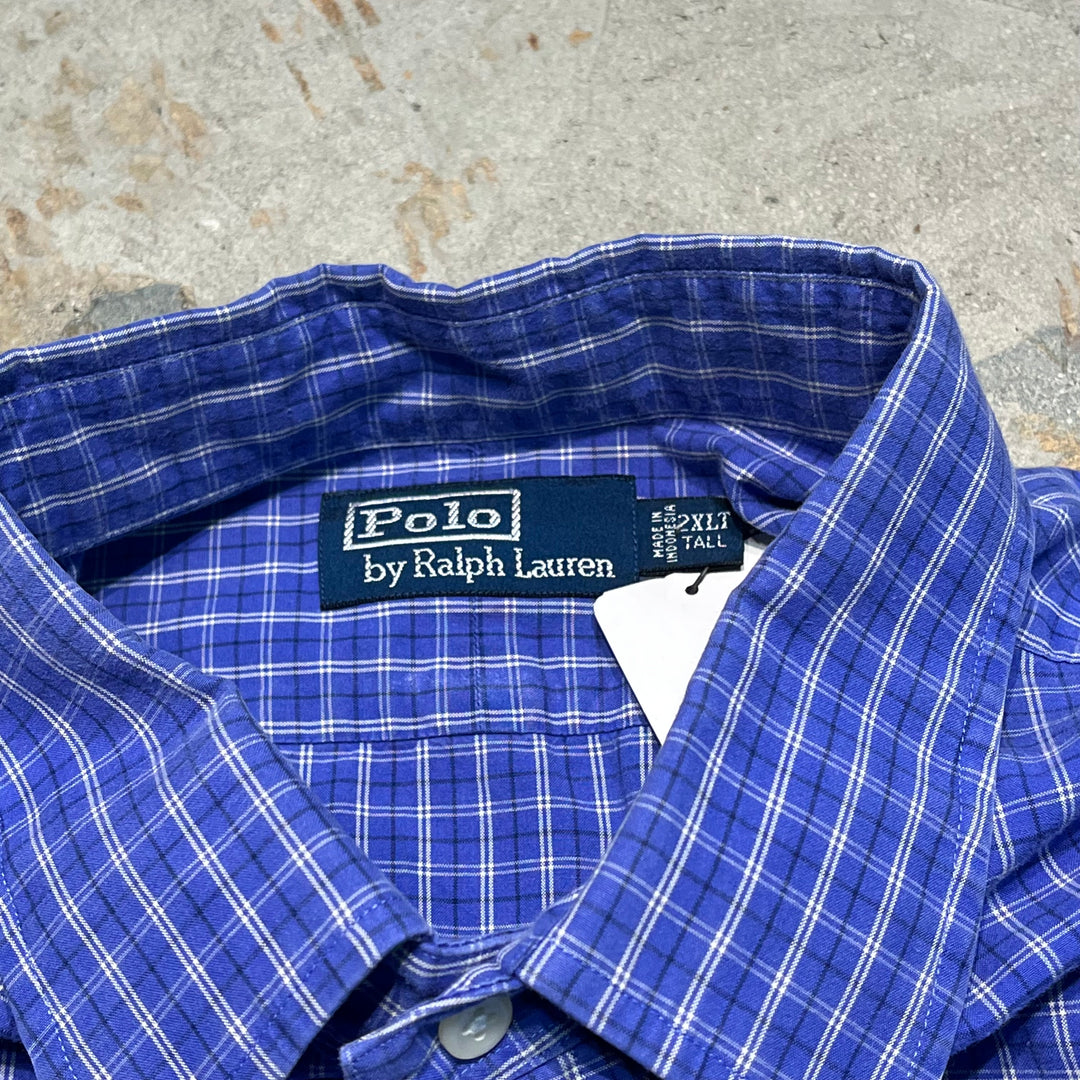 #4405 Used clothing Ralph Lauren/Long Sleeve Shirt/Long Sleeve Shirt/Checked Plaid/Size 2XLT TALL