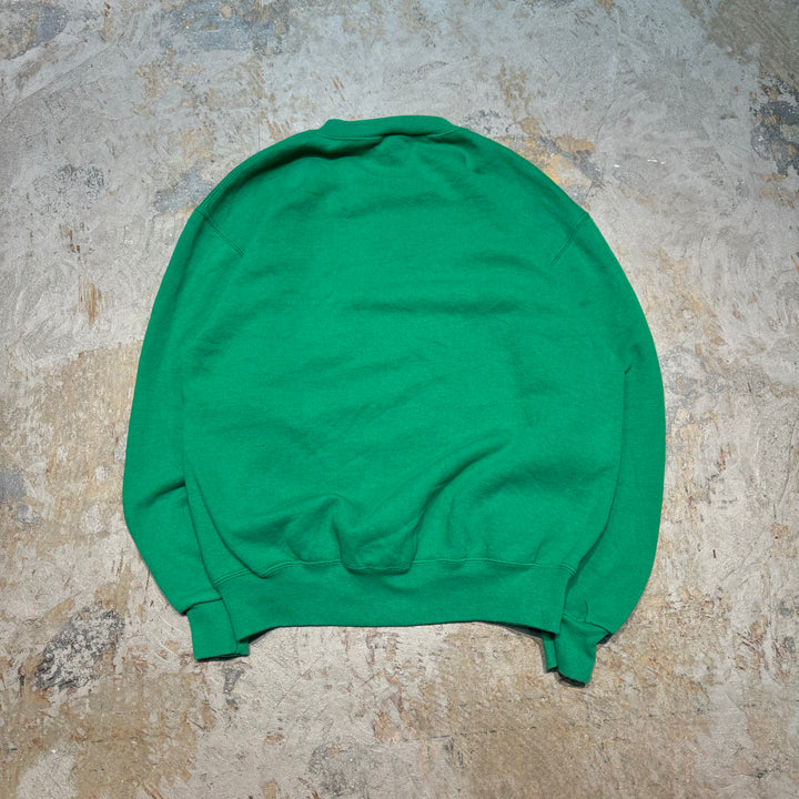 Used clothing Made in USA 80's~ RUSSELLATHLETIC/Russell Athletic/Crew neck blank wet/Plain/Size L