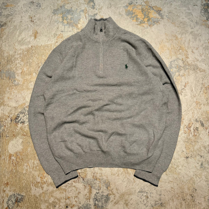 旧衣POLO by Ralph Lauren/ POLO拉尔夫劳伦/半拉链针织毛衣/尺码XL