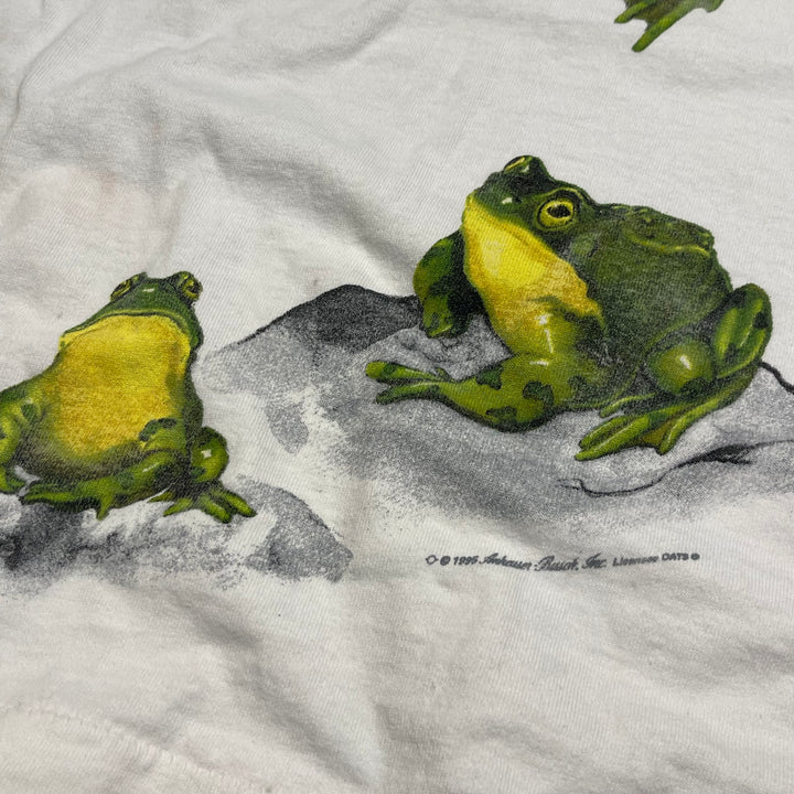 古着 USA製 95's フルーツオブザルーム/BUDWEISER/バドワイザー/企業系/ヴィンテージ シングルステッチプリントTシャツ/サイズL