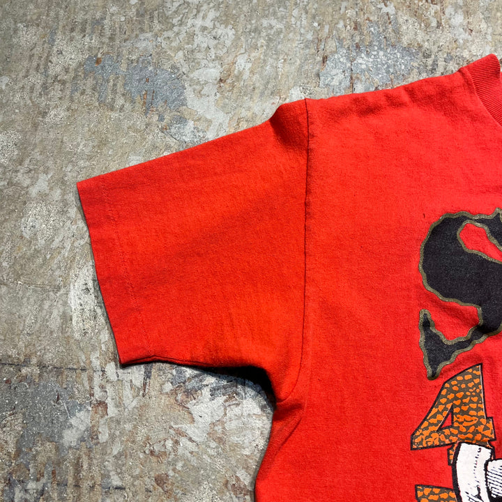 미국에서 제작 한 빈티지 의류 Majestic/San Francisco 49ers/Football Team/NFL/빈티지 싱글 스티치 프린트 티셔츠/크기 M