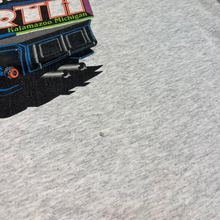 古着 USA製 90's NSRA(National Street Rod Association) / ミシガン州 カラズマー / ヴィンテージ シングルステッチ プリントTシャツ/サイズXL