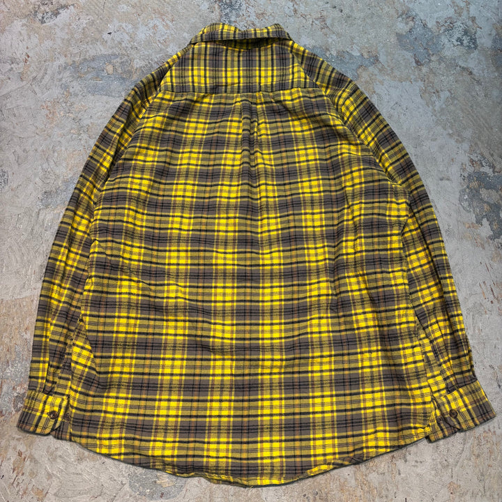 중고 의류 Carhartt/Carhartt/Button-Down 긴 슬리브 셔츠/점검 패턴/크기 l