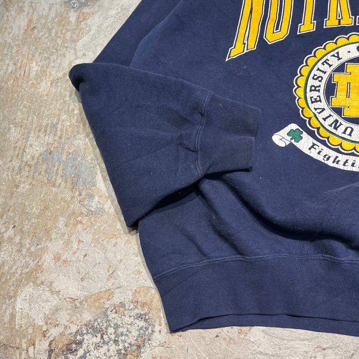 #4061 古着 Unknow/Crew neck sweat/クルーネックスウェット/NOTRE DAME/カレッジロゴ/サイズL