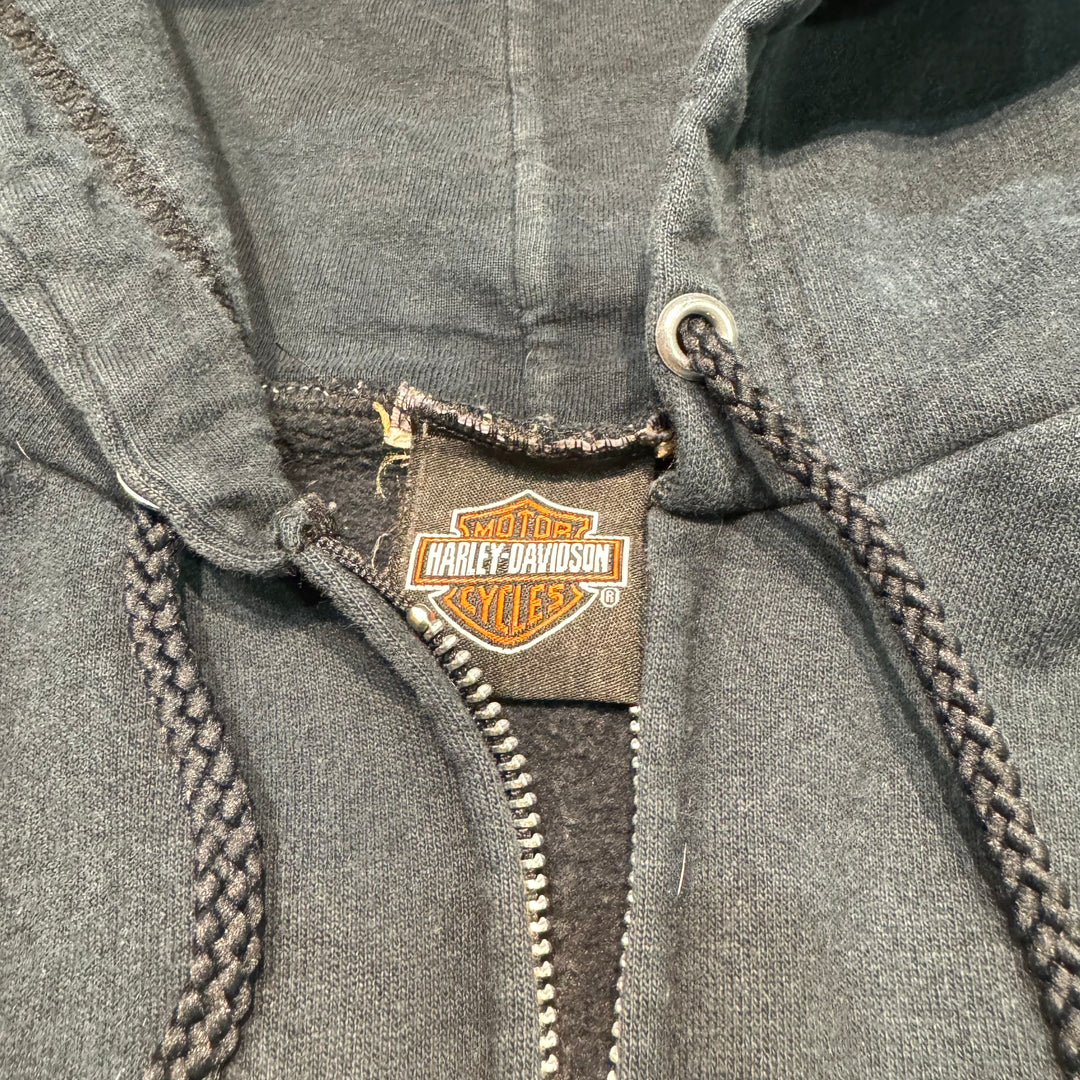 Used clothing HARLEY-DAVIDSON/ Harley Davidson/ Sweat zip-up hoodie/ Bernerston, Massachusetts/ Size S