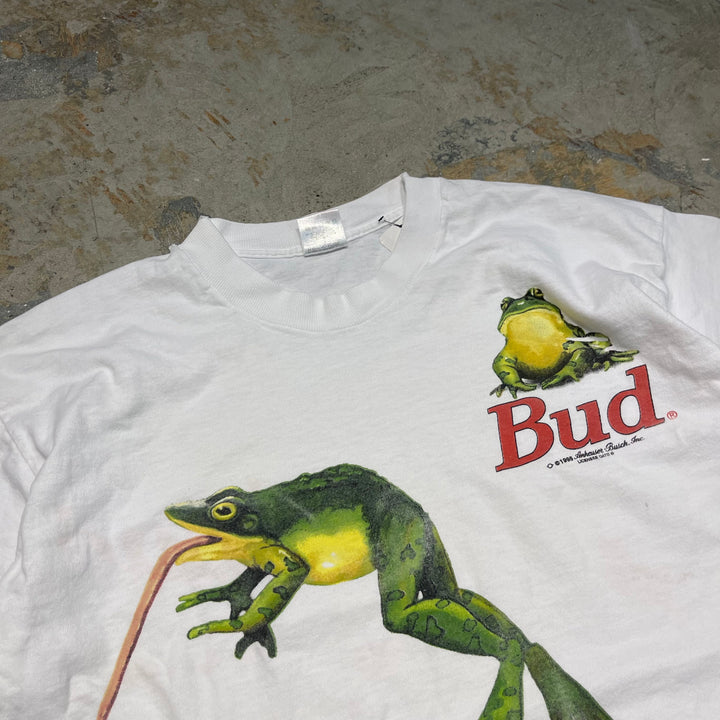 古着 USA製 95's フルーツオブザルーム/BUDWEISER/バドワイザー/企業系/ヴィンテージ シングルステッチプリントTシャツ/サイズL