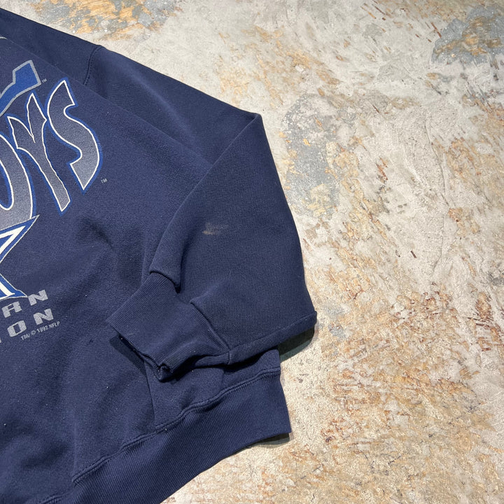 #3980 古着 Unknow/Crew neck sweat/クルーネックスウェット/DALLAS NTL COWBOYS/サイズXL