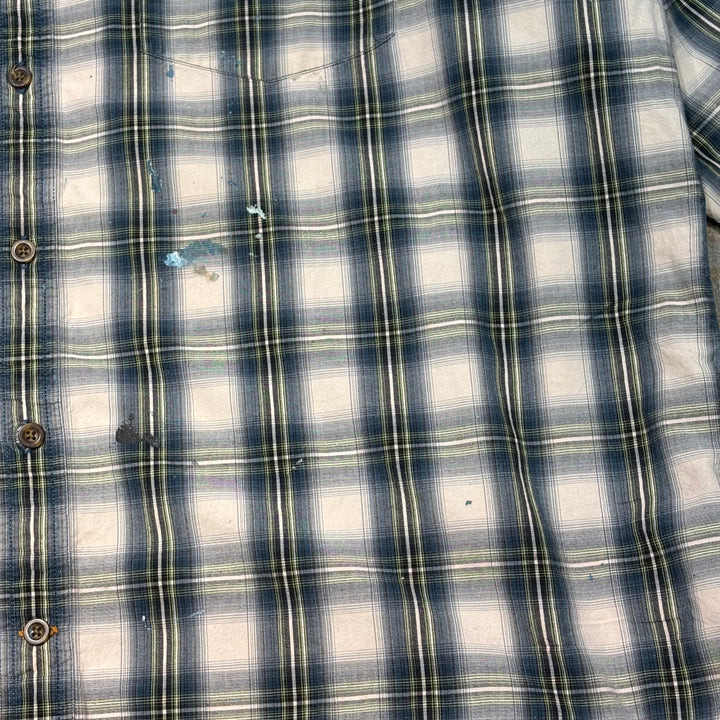 Used clothing carhartt/Carhartt/Button-down long sleeve shirt/Checked pattern/Size 2XL