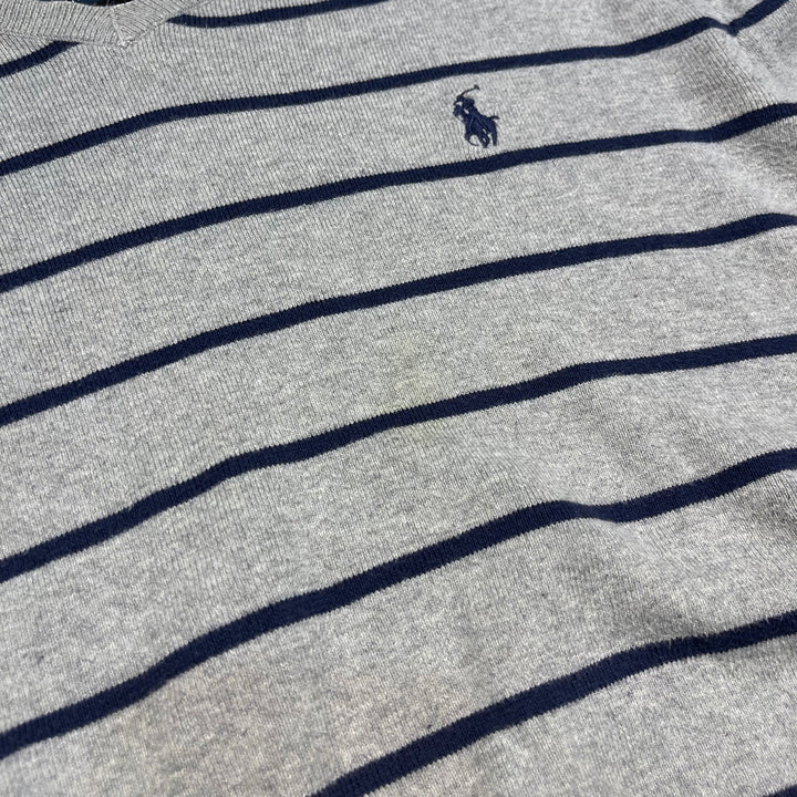 #3686古着/ラルフローレン/POLObyRalphLauren/コットンニット/Cottonknit/Vネック/サイズM