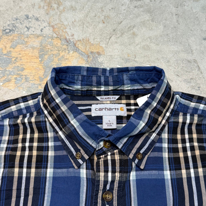 古着 carhartt/カーハート/ ボタンダウン半袖シャツ/ チェック柄/ サイズL