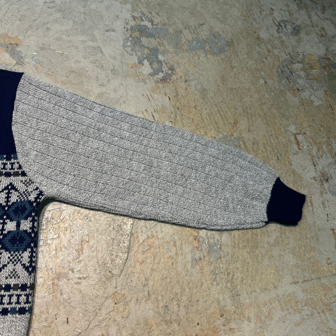 빈티지 의류 Bellisimo/V-Neck 니트 카디건/모든 패턴/크기 l