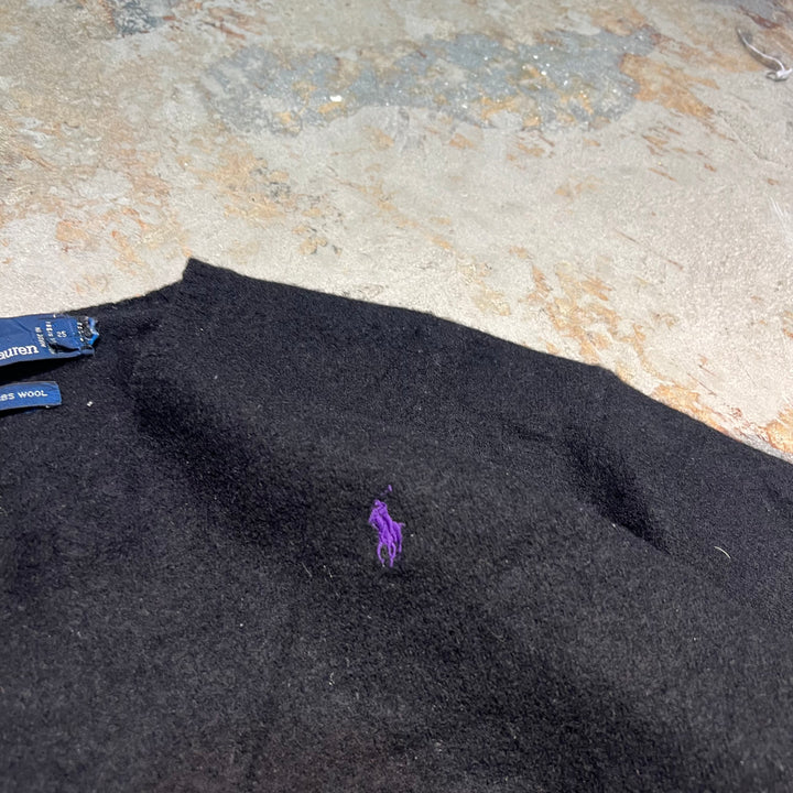 #3709 古着/ラルフローレン/POLObyRalphLauren/ラムウールニット/LAMBS WOOL knit/Vネック/サイズL