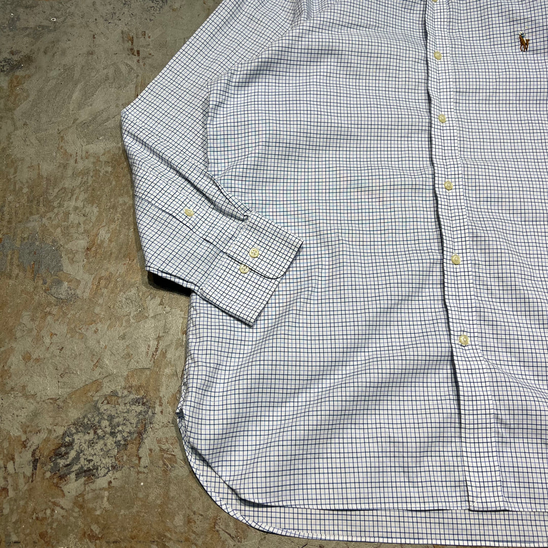 #4399 Used clothing Ralph Lauren/Long Sleeve Shirt/Check/Clock/Long Sleeve Shirt/CLASSIC FIT/Equivalent to size L