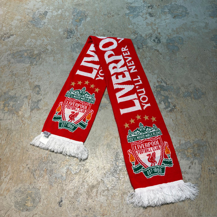 Used Soccer Scarf /LIVERPOOL.FC /LIVERPOOL FC /YOU'LL NEVER WALK ALONE /Premier League