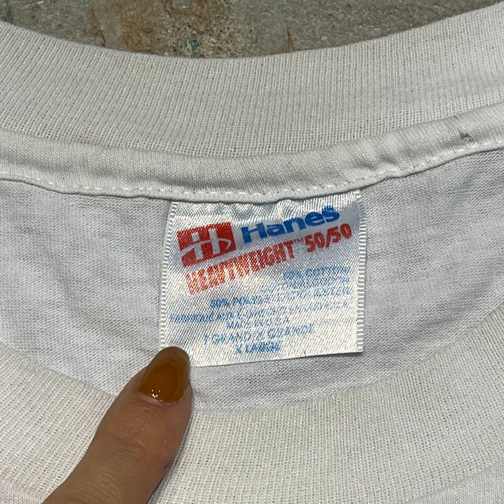 #4293 Hanes/ヘインズ/short sleeve t-shirt Tee/シングルステッチ/半袖Tシャツ/マクドナルド/MADE IN USA/サイズXL