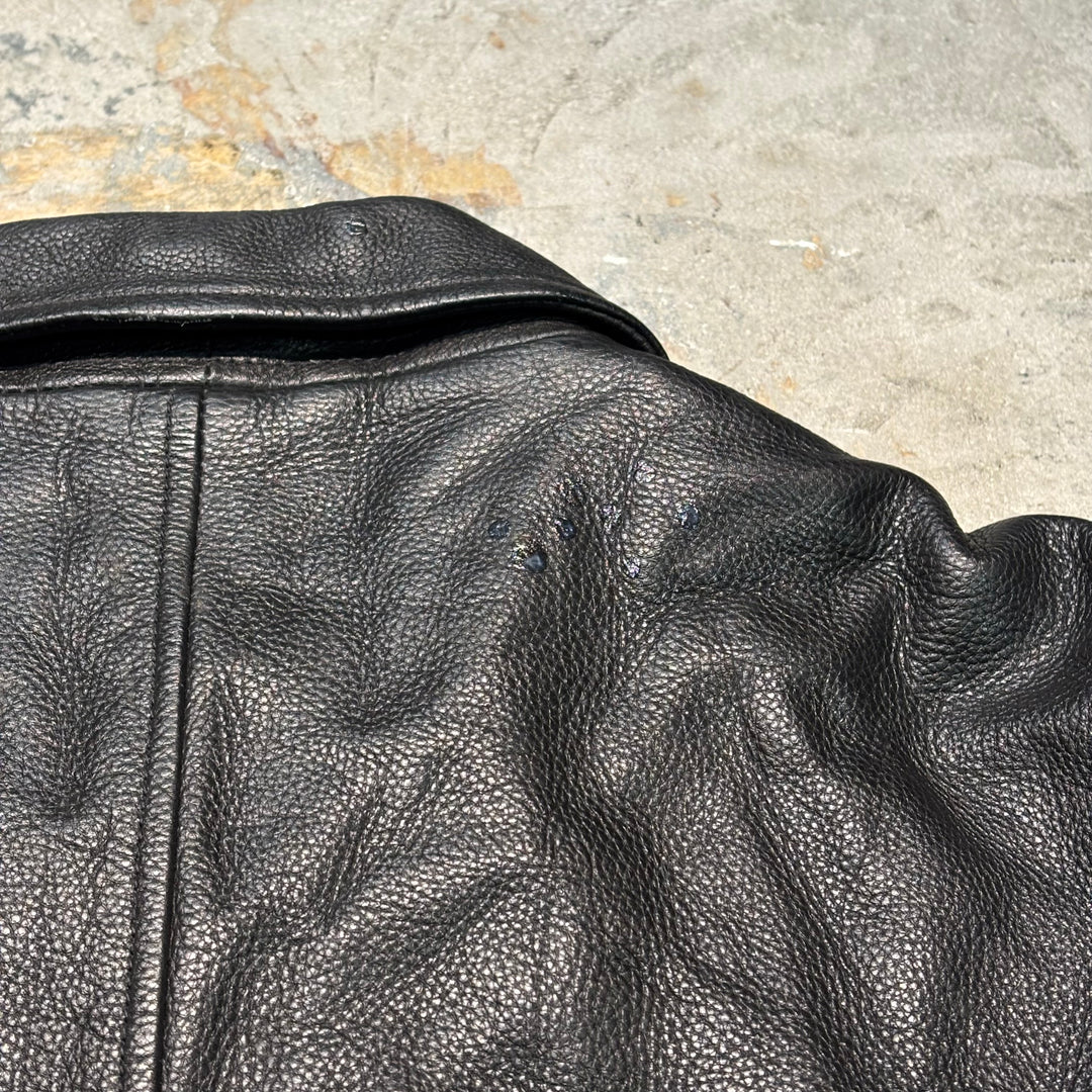 Used clothing J.CREW/ J.CREW/ Genuine leather zip-up leather jacket/ Cowhide/ Size XL