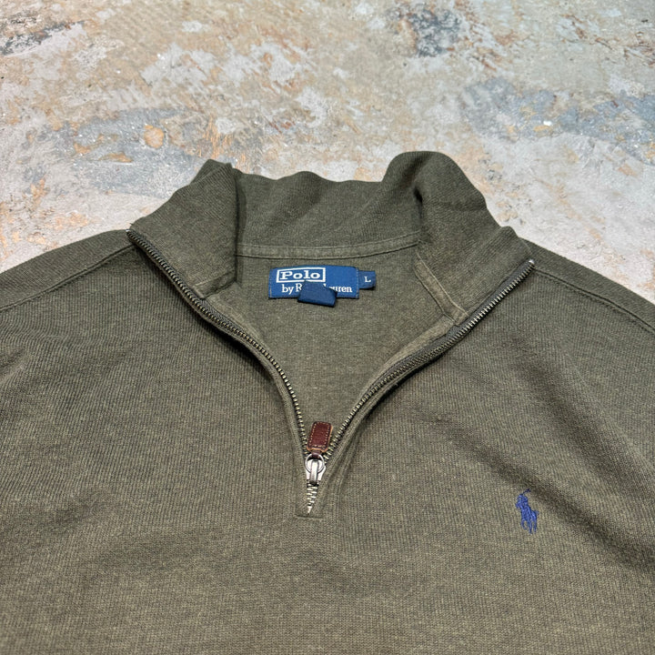 旧衣POLO by Ralph Lauren/ POLO拉尔夫劳伦/半拉链针织毛衣/尺寸L