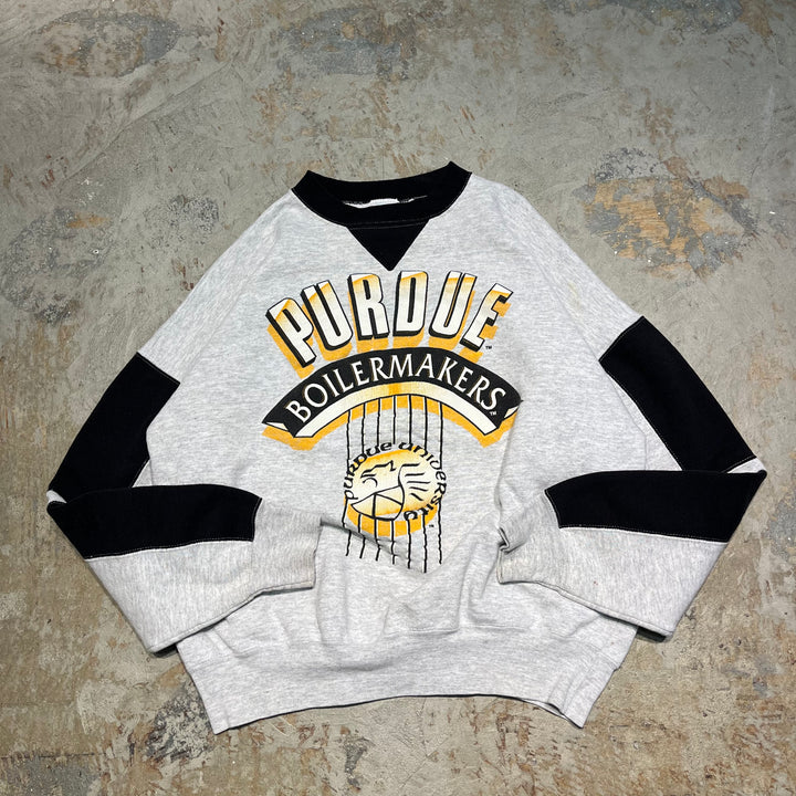 #4068 古着 Unknow/Crew neck sweat/クルーネックスウェット/PURDUE BOILERMAKERS/サイズL