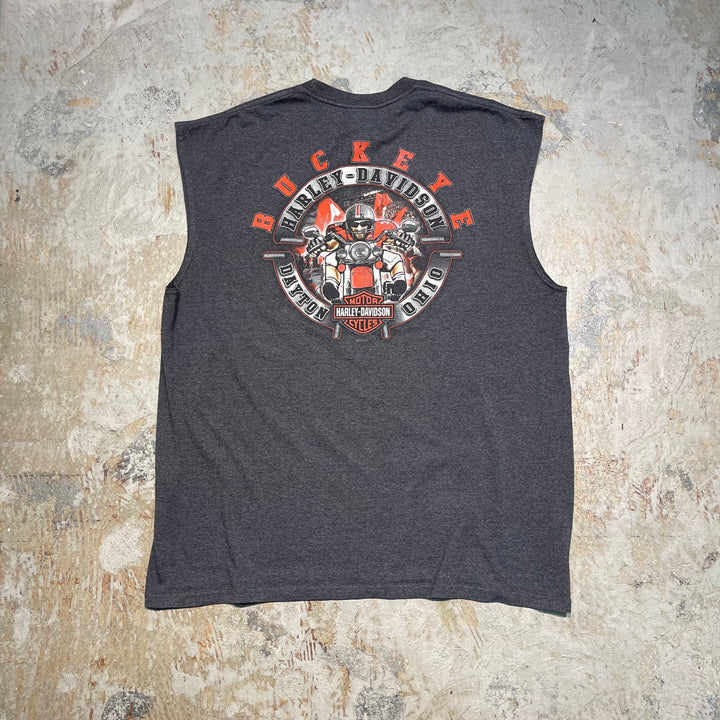 古着 Harley-Davidson/ハーレーダビッドソン/デイトン/オハイオ州/ノースリーブプリントTシャツ/サイズ2XL