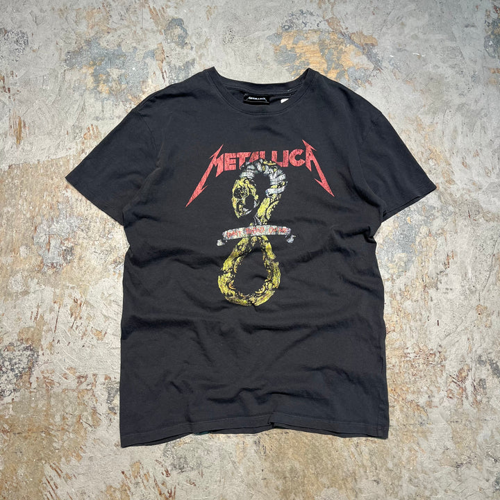 Used clothing METALLICA/Metalica/Rock printed T-shirt/Size L equivalent