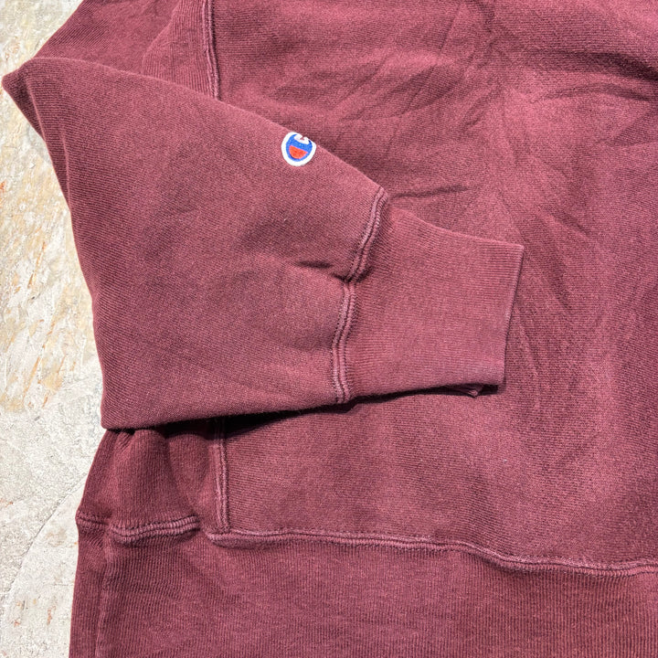 빈티지 00의 챔피언/챔피언/리버스 직조/원본/승무원 목 풀 오버 후 까마귀/보스턴/대학 인쇄/크기 L