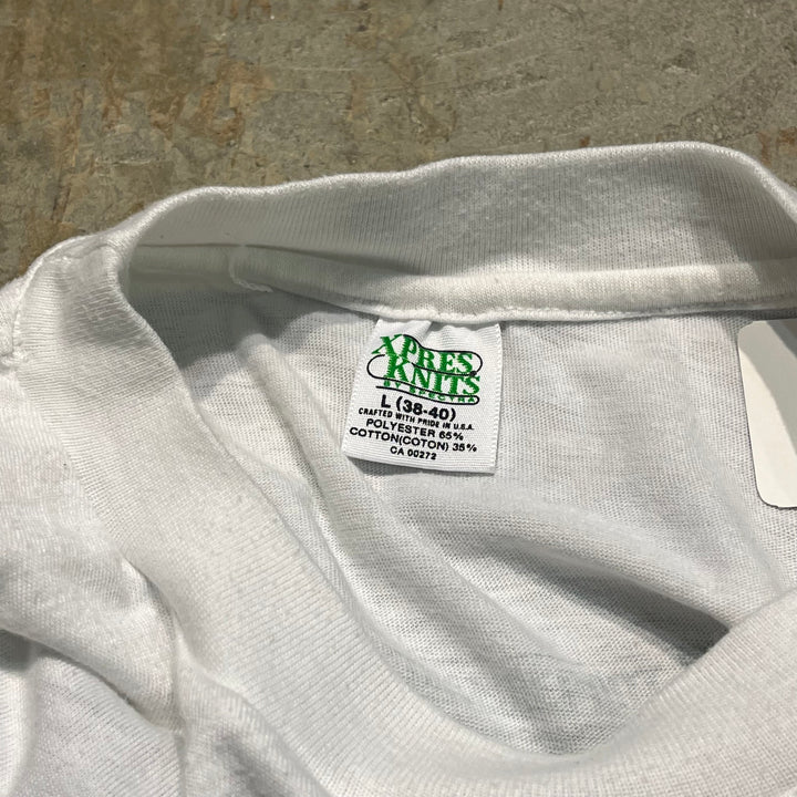 빈티지 뉴스 주간/올리가 힐/빈티지 싱글 스티치 프린트 티셔츠/크기 L 등반