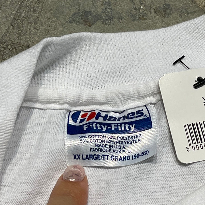 #4801 80's 古着 Hanes ヘインズ/アニマルプリント/ヴィンテージ シングルステッチ Tシャツ/サイズXXL