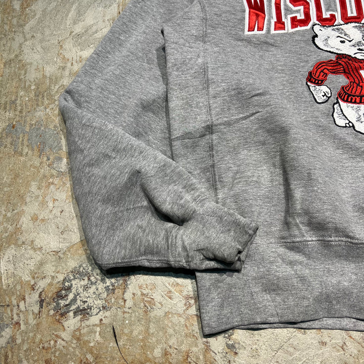 #4020 古着 Russell Athletic/ラッセル アスレチック/College Sweat Shirts/カレッジロゴスウェット/WISCONSIN/ウィスコンシン大学/Bucky Badger/アナグマ・バッキー/サイズM