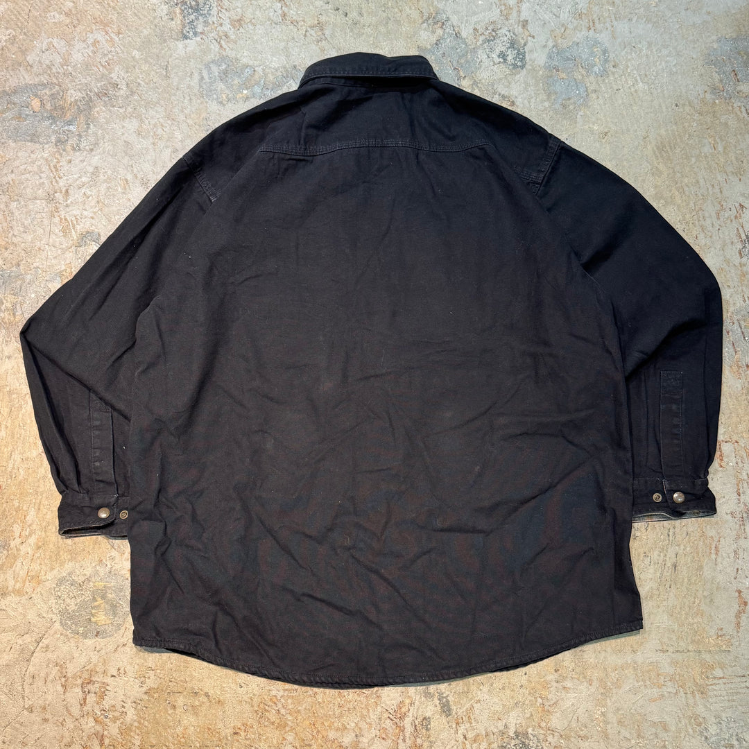 중고 의류 Carhartt/ 셔츠 재킷/ 회사 로고/ 체크 라이닝/ 크기 XL