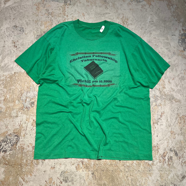 古着 クリスチャン/聖書/イエス・キリスト/ヴィンテージ シングルステッチ Tシャツ/サイズ2XL相当