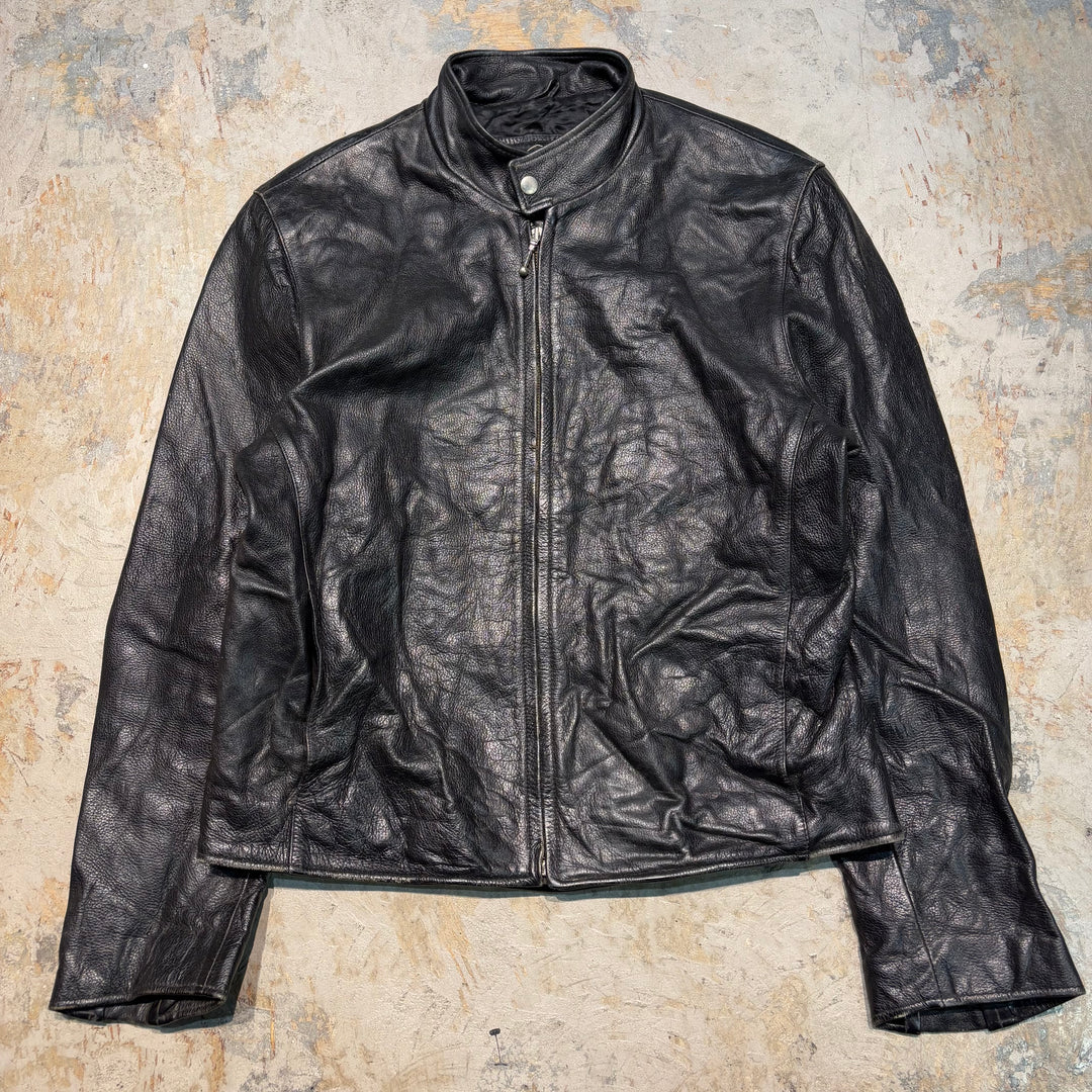 중고 의류 usavintage/ zip-up 가죽 자켓/ 크기에 해당