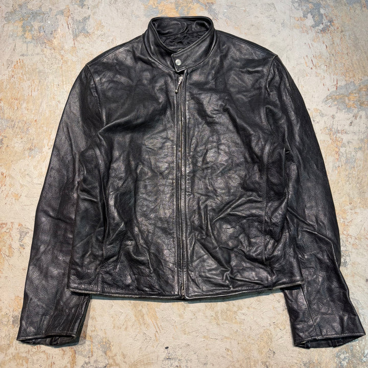중고 의류 usavintage/ zip-up 가죽 자켓/ 크기에 해당