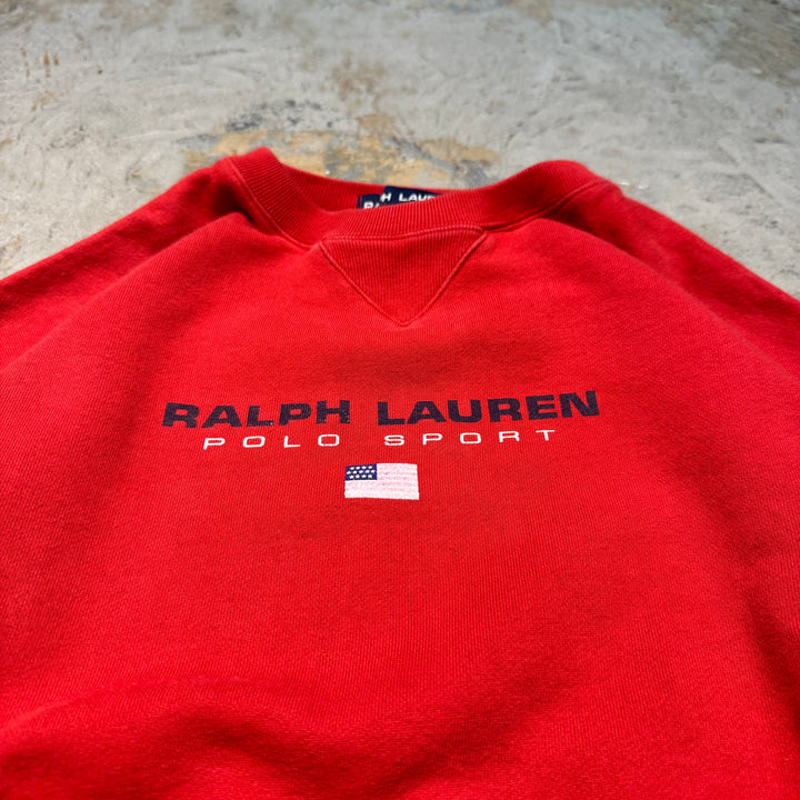 古着 90's RALPH LAUREN POLO SPORT/ ラルフローレンポロスポーツ/ クルーネックスウェット/ サイズM