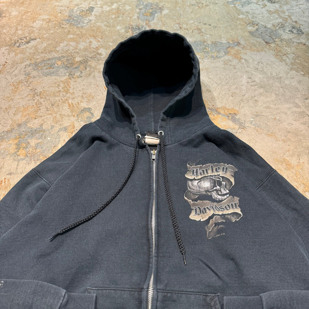 Used clothing HARLEY-DAVIDSON/ Harley Davidson/ Sweat zip-up hoodie/ Bernerston, Massachusetts/ Size S