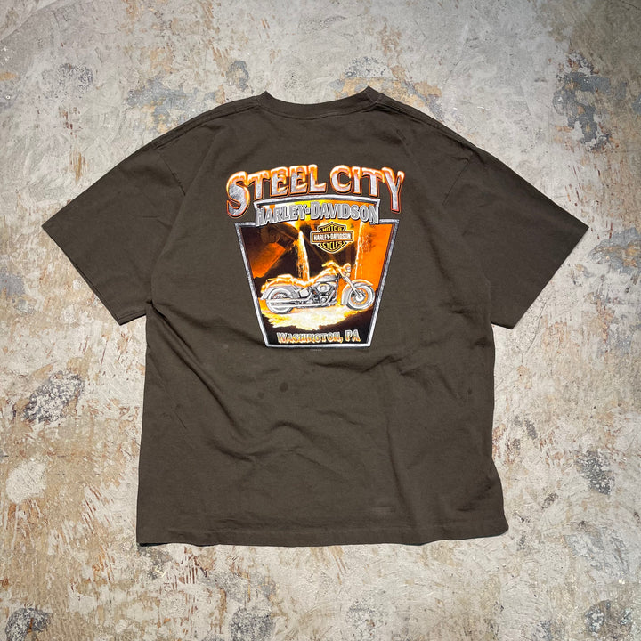 Used clothing Made in USA Harley-Davidson/Harley Davidson/Single Stitch T-shirt/Size XL