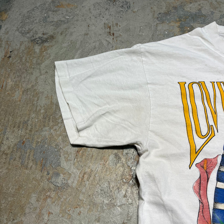 #4531 古着 unknow/short sleeve print t-shirt Tee/半袖プリントTシャツ/シングルステッチ/アップルプリント/サイズ2XL相当